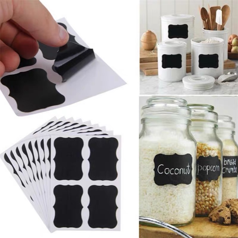 Chalkboard Labels Bulk Chalk Board Mason Jar Labels Removable Waterproof Blackboard Sticker Label for Jars Glass Bottle Kids