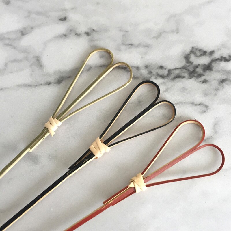 100 st stil sax stil bambu-stick cocktail frukt-stick engångshotell tillbehör