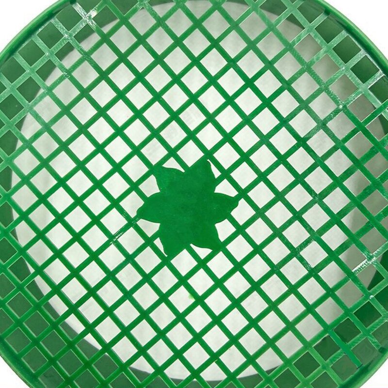Grøn rund havesi plastik gåde sten sand frøplante mesh sigte haveredskaber til kompost jord sten mesh have
