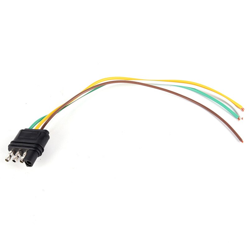 1 stücke 2ft Anhänger Licht Kabelbaum Verlängerung 4-Stift Stecker 18 AWG Flach Draht Stecker 60CM