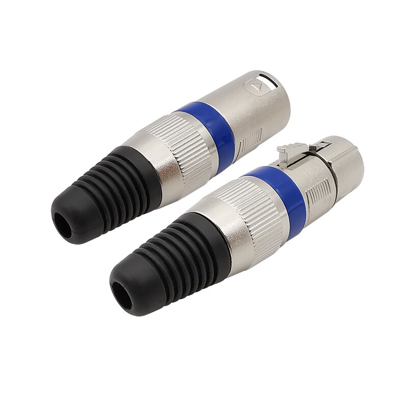 2Pair 3 Pin XLR Male Female Connectors Audio Cable Plug Jack Solder Connector Adapter For Mic Microphone