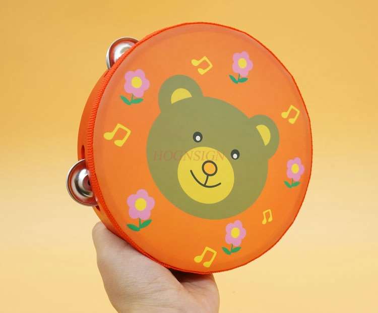 Children hand clap drum tambourine rattle instrument 1-3-6 years old kindergarten teacher with performance tambourine