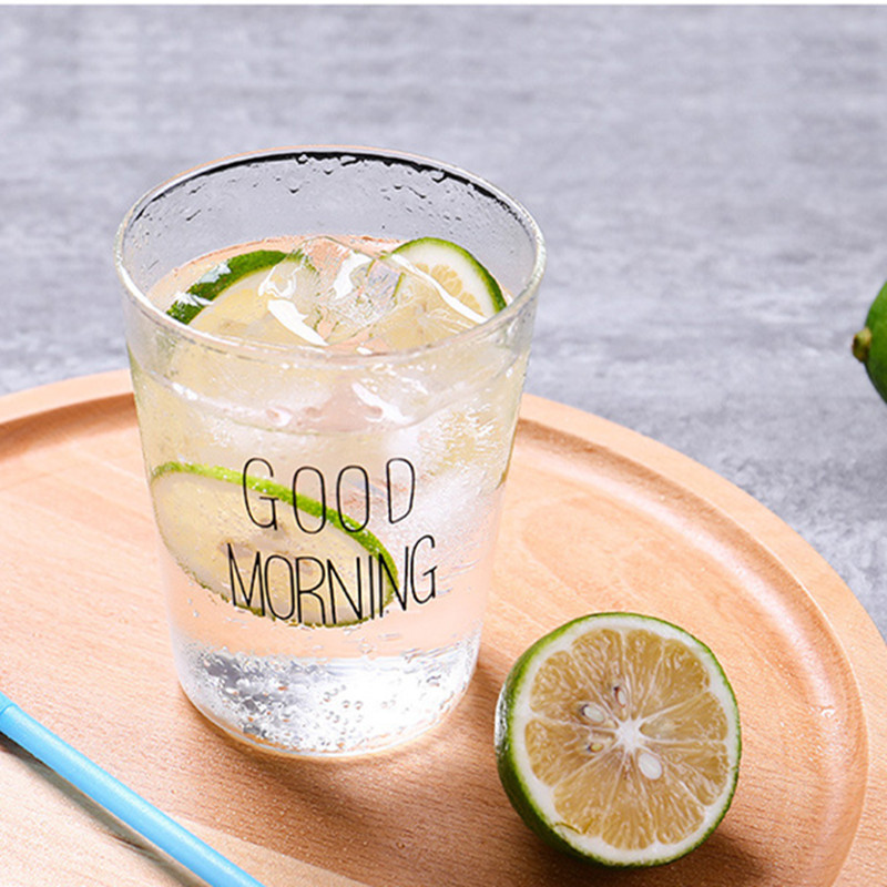 450ml Glass Coffee Milk Mug Good Morning Breakfast Cup Cocktail Mugs For: Style B