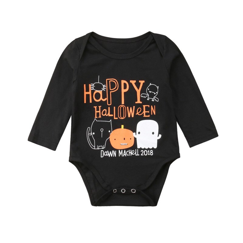 Halloween Pudcoco Kids Bodysuit Newborn Baby Girl Boy Long Sleeve Casual Jumpsuit Cotton Children Clothing Outfits 0-18M: 9M