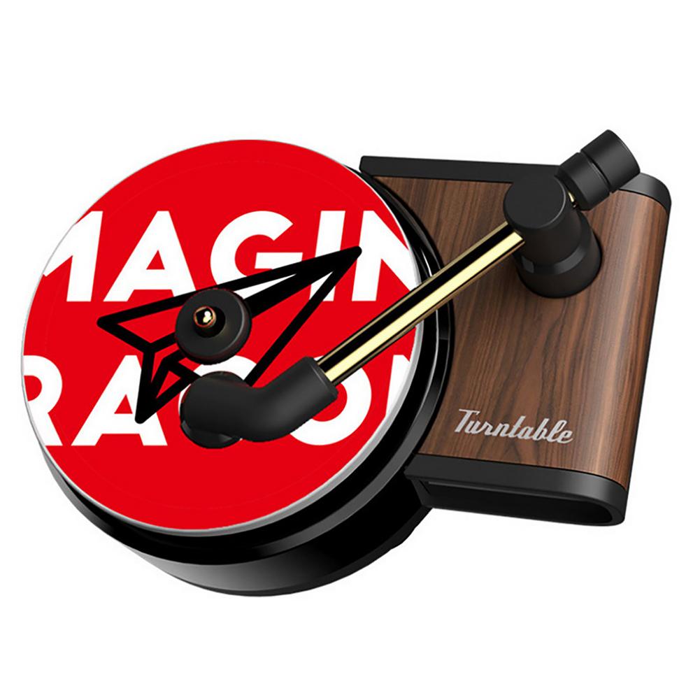 Platine Phonographe Voiture Diffuseur de Parfum Désodorisant de Voiture Avec 3 pièces Remplacer Aromathérapie Feuille Tourne-disque Voiture Parfum Cli