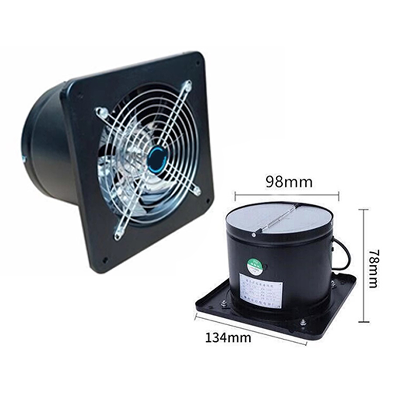 25W 4 Inch Kitchen Bathroom Air Ventilation Blower Exhaustfan 4" Wall Mounted Exhaust Fan Ventilator Extractor Duct Fans 110V: S / black / 110 V