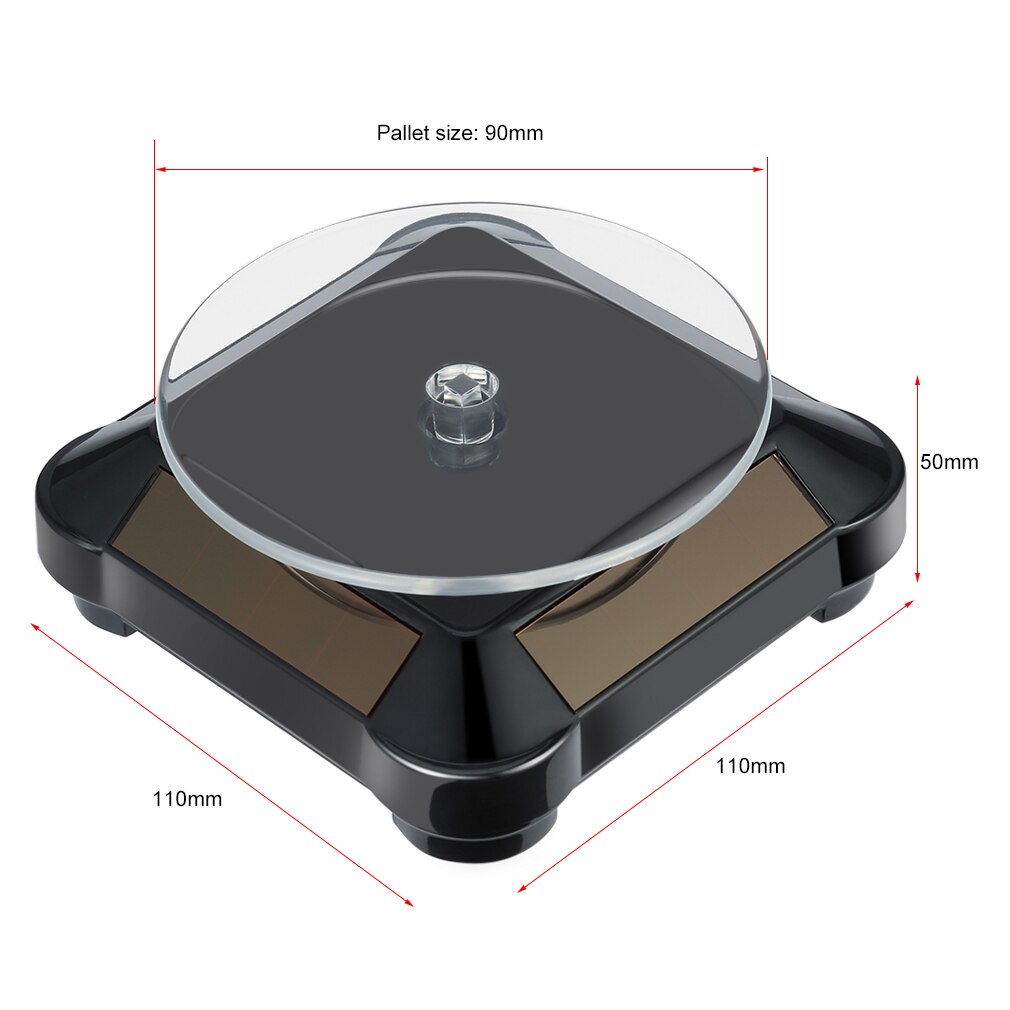 Modieuze Zonne-energie Batterij 360 Draaitafel Display Stand Draaitafel Plate Voor Ring Ketting Armband Sieraden