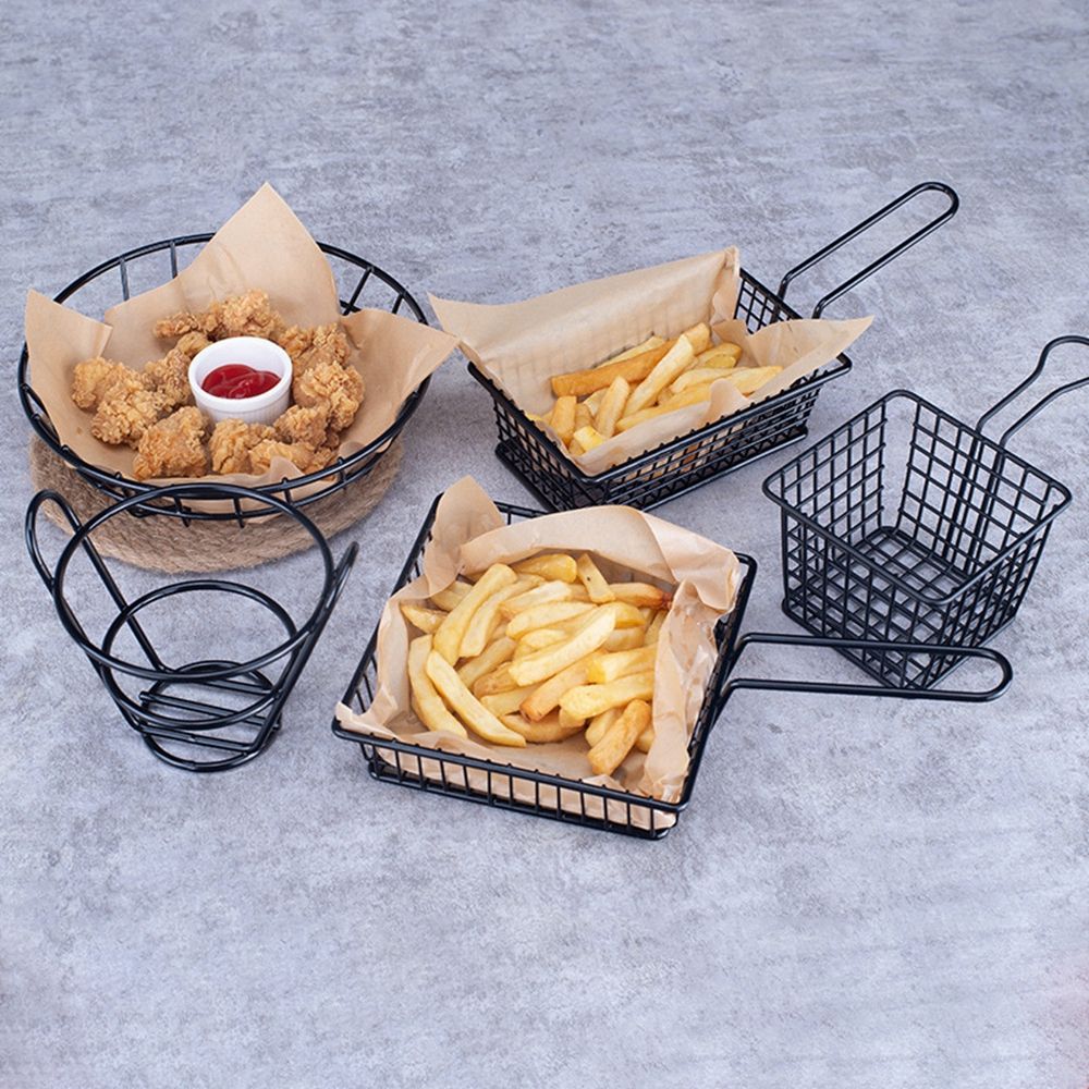 Anzeige Korb Chips Fass Schnelles Lebensmittel Halfter Tisch Dekor Geschirr Snack Container Französisch Frites Korb Lebensmittel Eimer