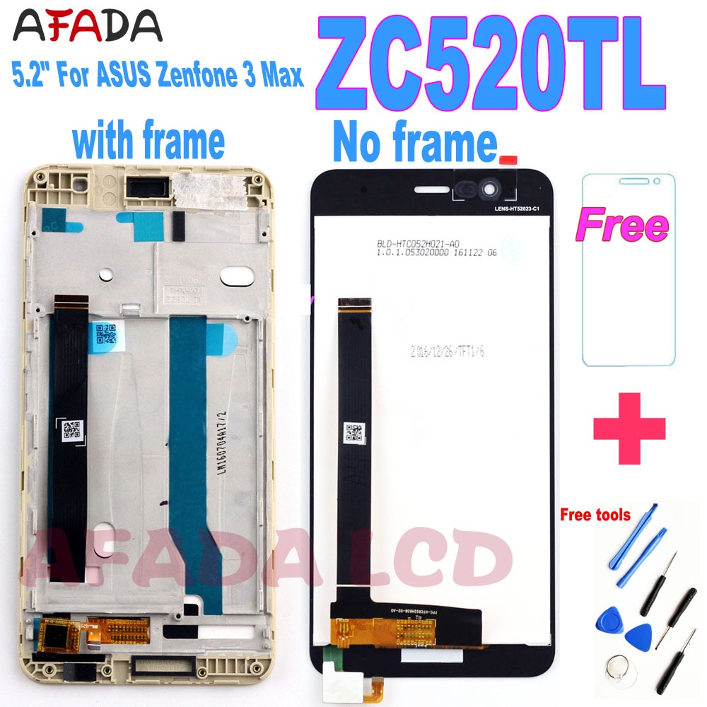 5.2" Original For ASUS Zenfone 3 Max ZC520TL X008D LCD Display Touch Screen Digitizer Assembly with Frame For ASUS ZC520TL LCD