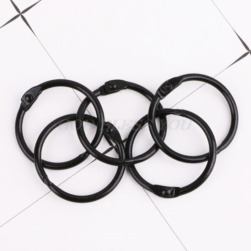 10PCS Metal Loose Leaf Binder Ring Book Hoops DIY Albums School Office Supplies Craft Binding Book Hoops