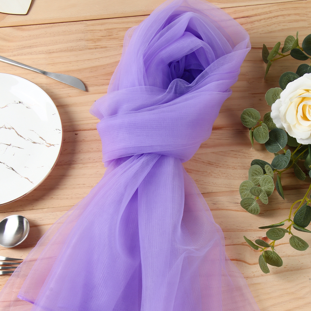 Tissu drapé pour arche de mariage, tissu transparent organza, toile de fond de fête d'anniversaire, décoration de chaise de mariage, rouleau de tulle, 2 m, 5m