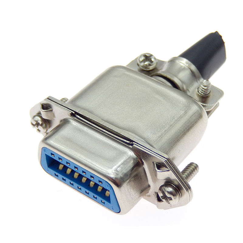 57 Series Centronics Connector Male Female CN14/24/36/50P Ribbon Computer Printer Cable Mount Adapters with Mental Cover: army green