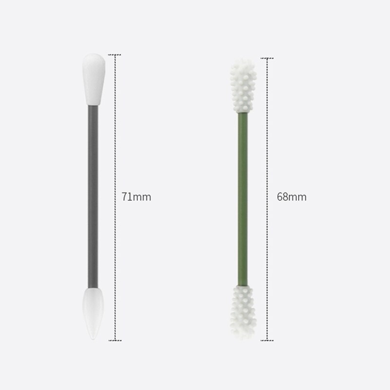 4Pcs Reusable Cotton Swab Ear Cleaning Cosmetic Silicone Buds Swabs Double-headed Silicone Recycling daily makeup