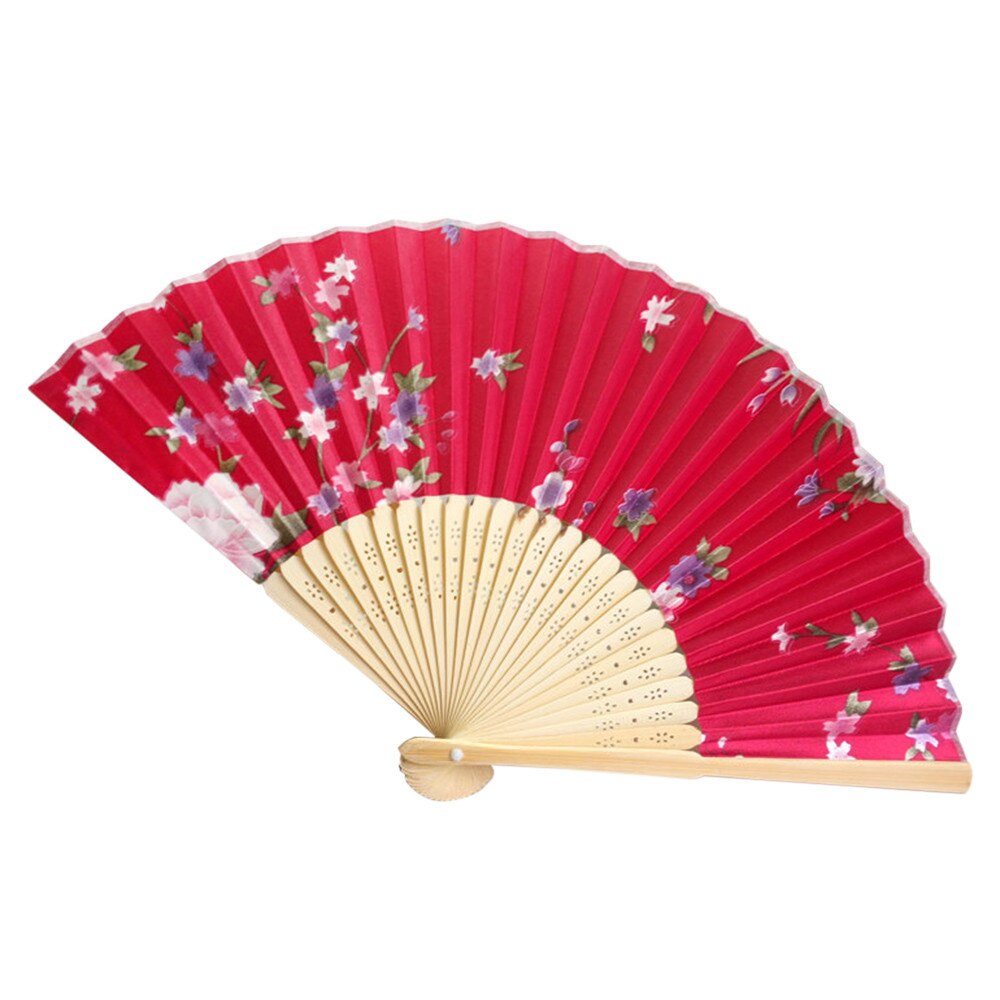 Sommer fan vintage bambus sammenleggbar håndholdt blomstervifte kinesisk dansefest lomme bryllup fargerik wachlarz reczny yl: H