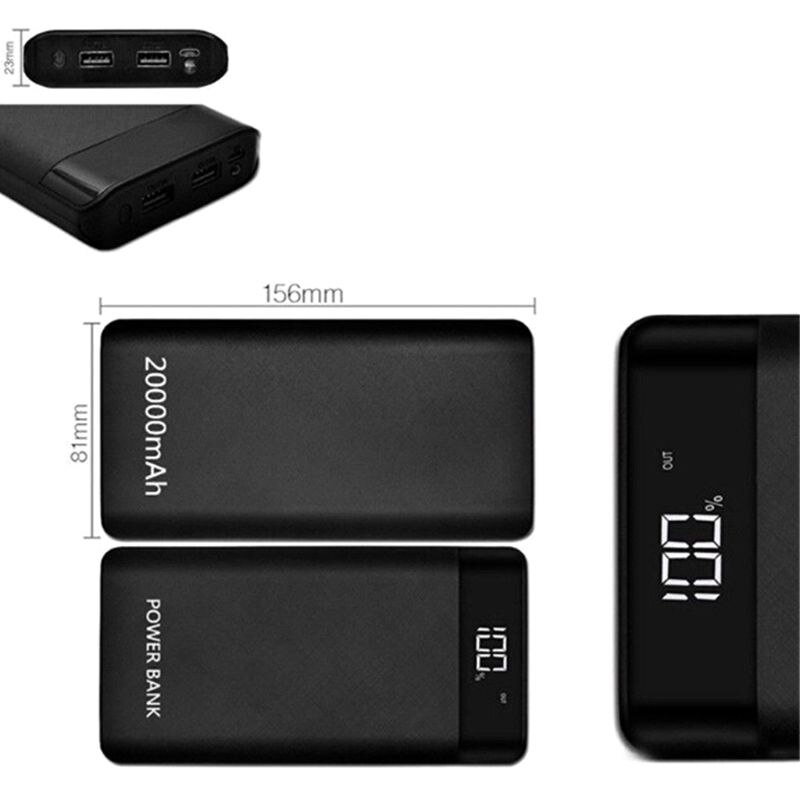 Universal 5V 2A 3 USB Ports Power Bank Case Kit DIY 8X 18650 Battery Charger Box DIY For Mobile Phone H052