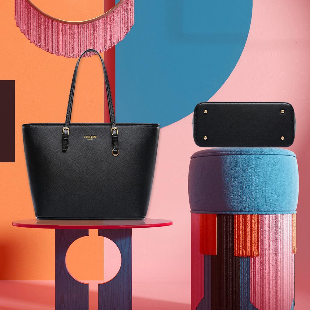 Offre spéciale sac à bandoulière Vintage dames sac à bandoulière classique en cuir pur haut de couleur-poignée grande fermeture éclair fourre-tout loisirs quotidien