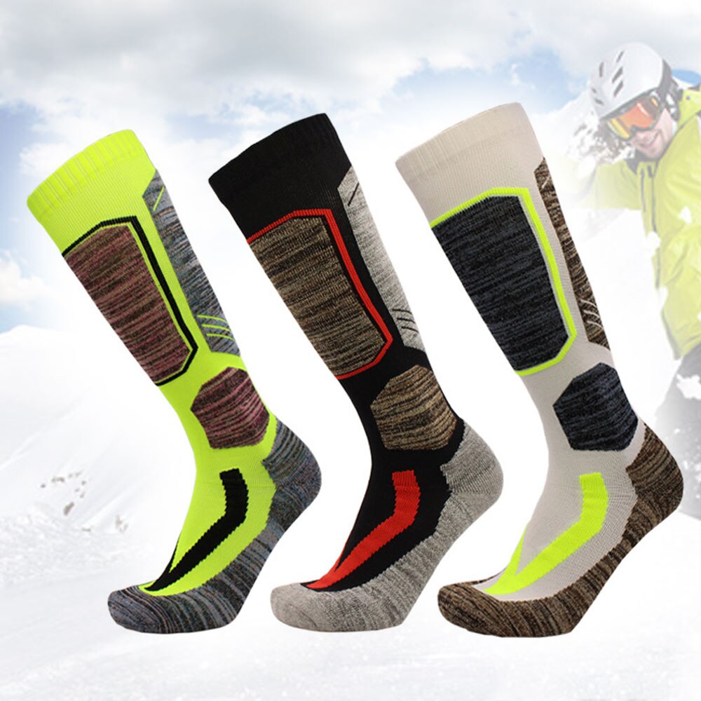 hiver chaussettes de Ski hommes femmes en plein air Sport chaussette cyclisme snowboard randonnée Ski chaussettes plus épais coton thermochaussettes