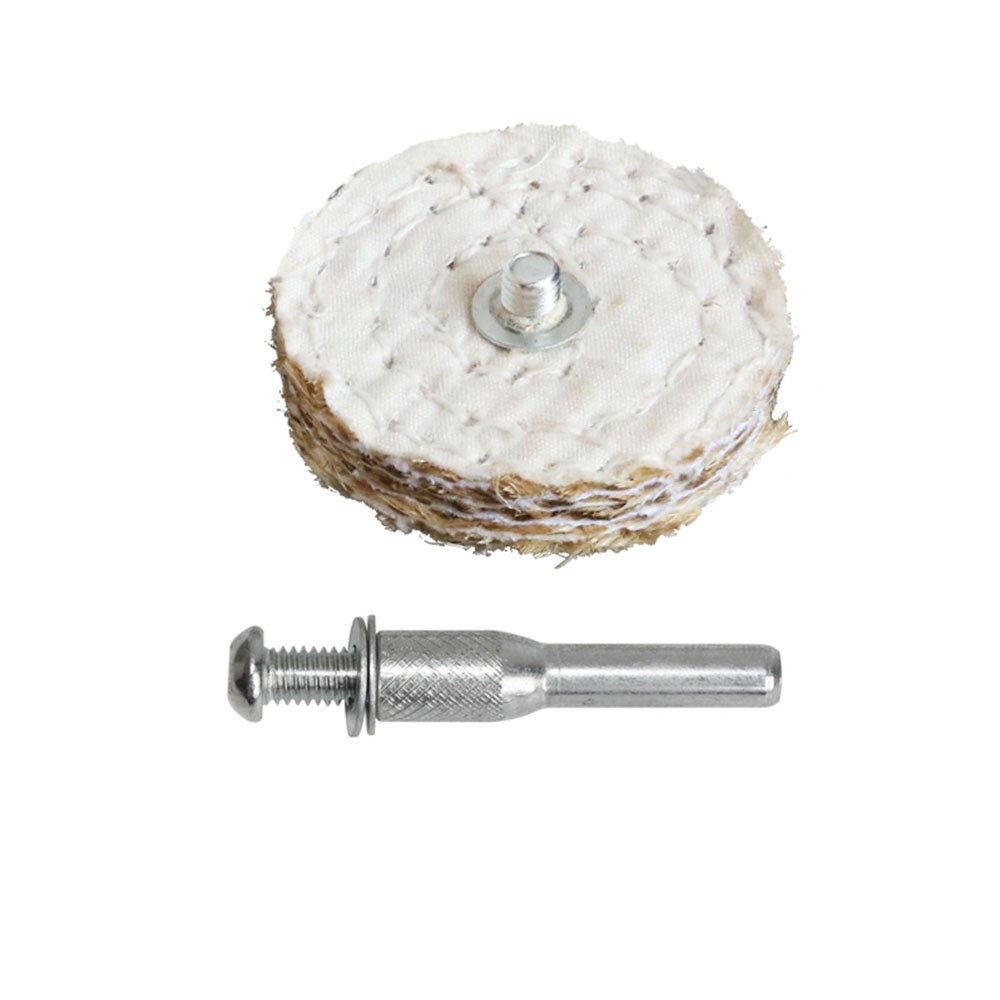 Cabezal de pulido de tela de algodón, rueda pulidora de fieltro de lana, mango de pulido de espejo de 3/6mm para accesorios de herramientas rotativas de taladro, 2 pulgadas, 50mm, 1 unidad: 6mm sisal wheel