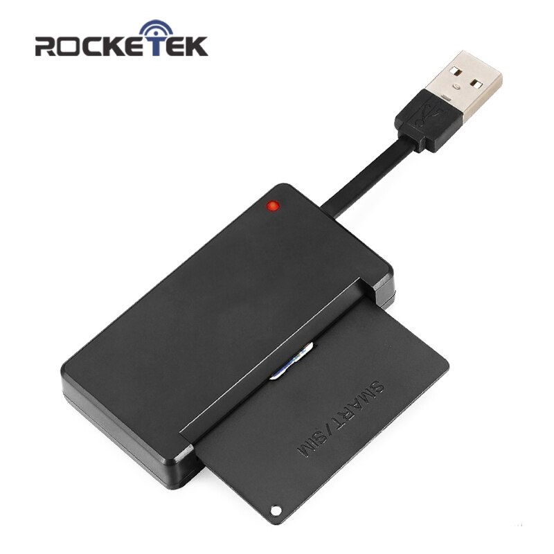 Rocketek usb 2.0 smartkortläsare cac,id bankkort,sim-kort cloner kontakt kortläsare adapter pc dator laptop tillbehör