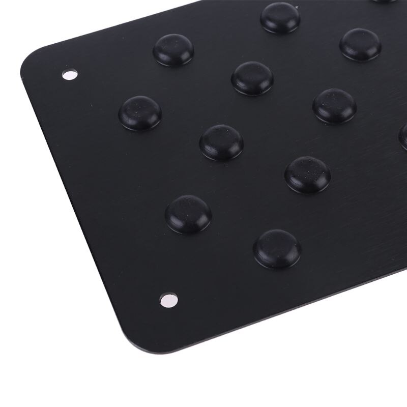 Aluminum Car Floor Mat Patch Non-slip Heel Plate Footrest Carpet Pedal Pad U90C