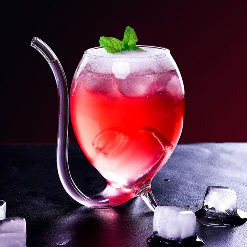 Verre en verre résistant à la chaleur, pour jus, lait, vin, whisky, thé, Tube de boisson, accessoires de cuisine transparents