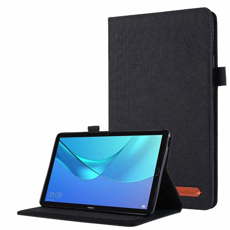 Luksusowe etui do Huawei MediaPad M5 lite 8.0 JDN2-AL00 JDN2-W09 Tablet miękka podstawka pokrywa dla Huawei M5 Lite 8 cal Case Fundas: 01 Black