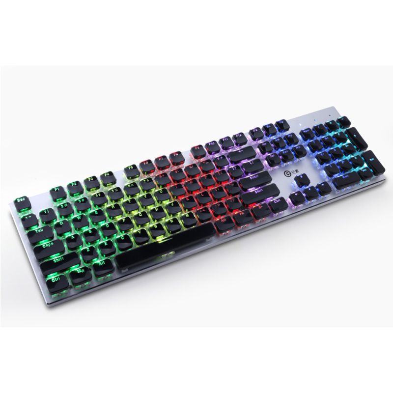 104 Keys Layout Low Profile Keycaps Backlit Crystal Edge for Mechanical Keyboard