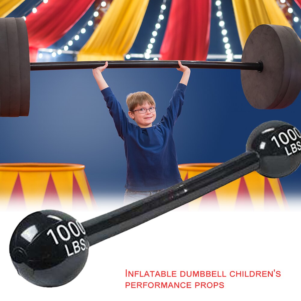 Opblaasbare halterstang, 120cm opblaasbare halters, opblaasbaar speelgoed voor kinderen, buitenspel, foto, optreden, feestdecoratie