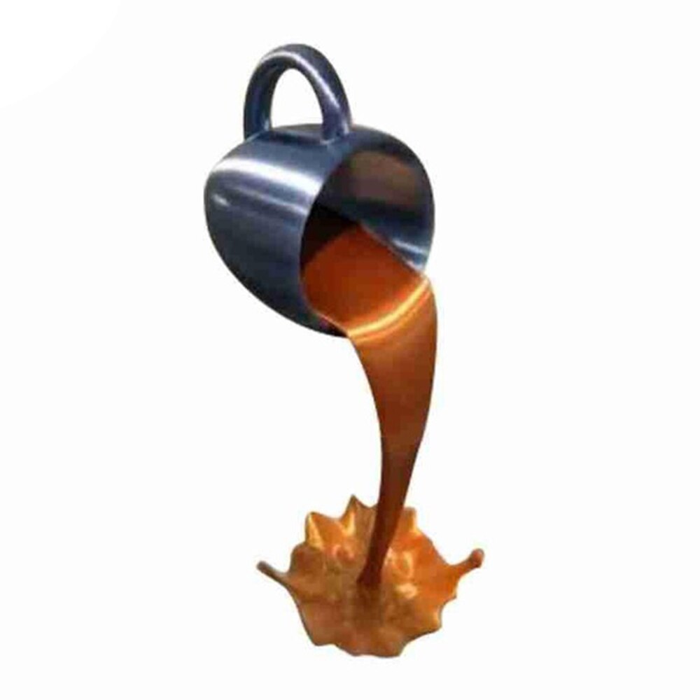Floating Spilling Coffee Cup Sculpture Kitchen Decoration Spilling Magic Pouring Splash Coffee Mug Home Decoration: C