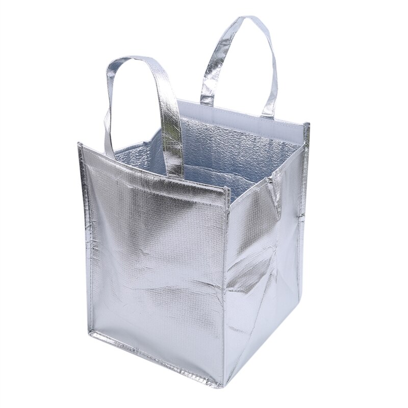 Bolsas de almacenamiento de hielo de papel de aluminio, aislamiento térmico de comida para playa, cajas duraderas para exteriores, bolsa enfriadora plegable para Picnic y almuerzo, 1 ud.: 6 inch