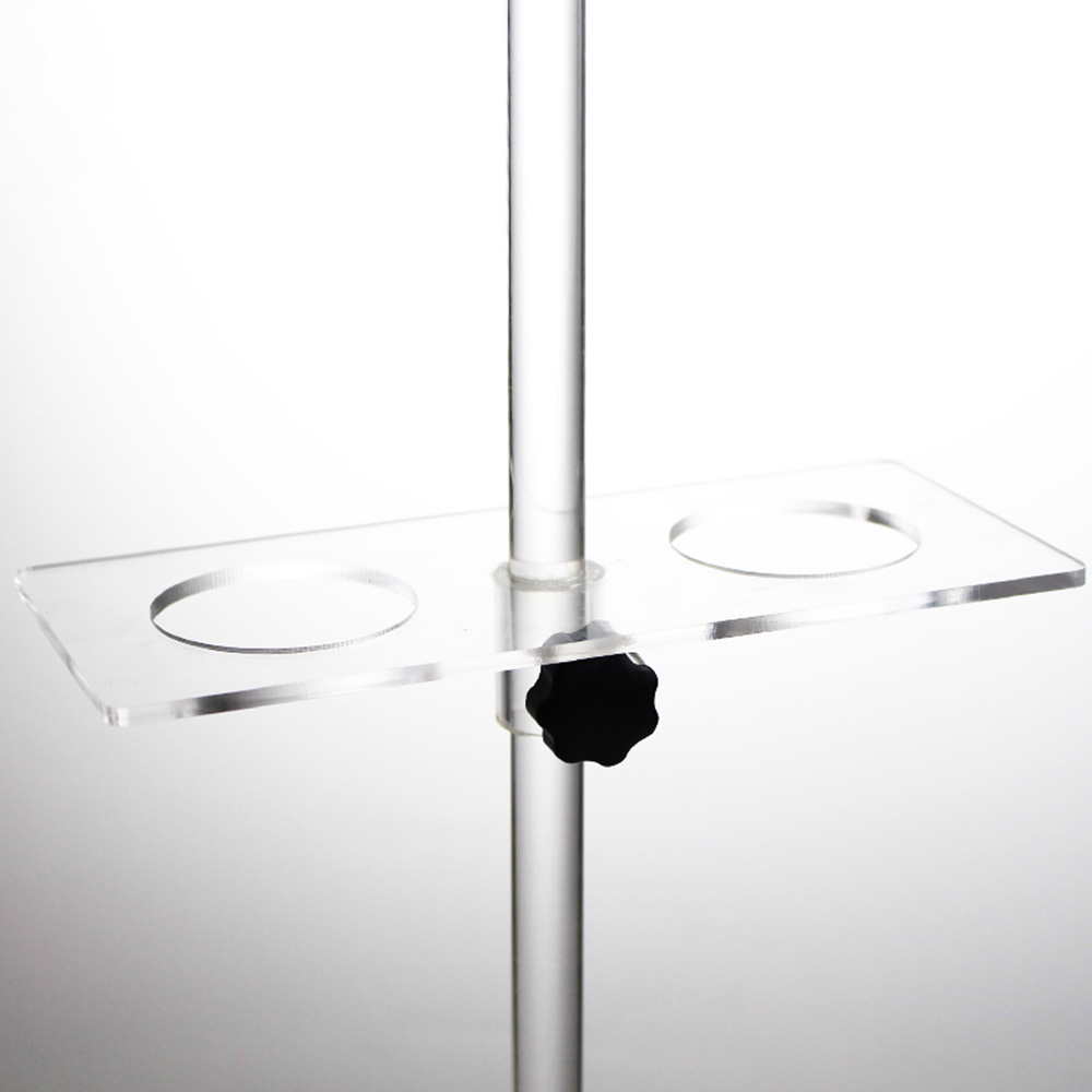 1 pièces Support d'entonnoir Triangle en verre organique Support de Support PMMA fournitures de laboratoire 2 trous ou 4 trous taille de pores 60-90mm