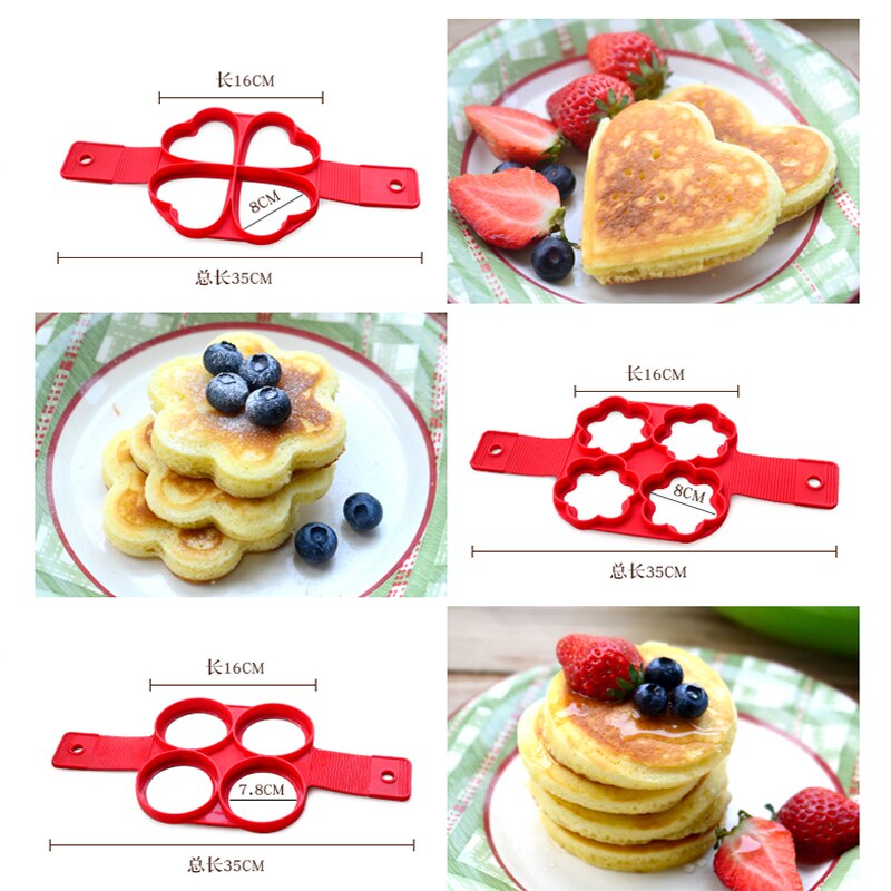 Pancake Non-stick Silicone Mold Cooking Tool Round Center Pancake Machine Egg Tool Rice Cooker Flip Egg Mold Kitchen Baking