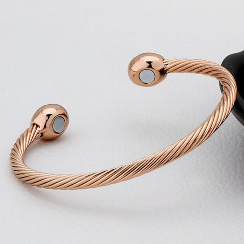 Copper Bracelet Magnetic Healing Therapy Bangle Arthritis Pain Relief Twisted