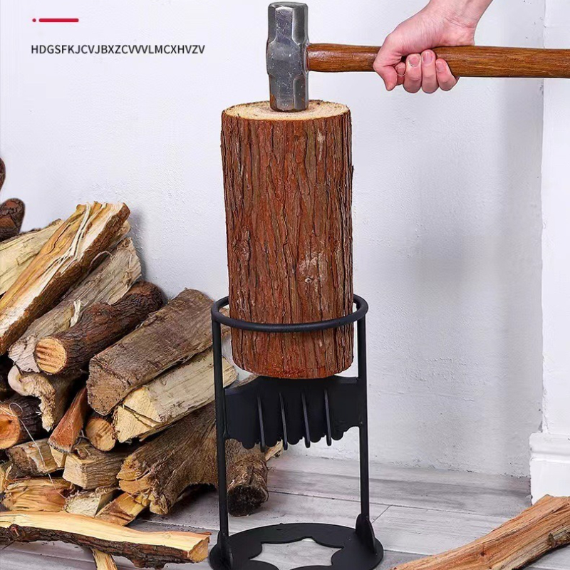 Hand Sturdy Firewood Cutter Cast Iron Wood Splitting Wedge Manual Firewood Kindling Splitter Log Splitting Tool
