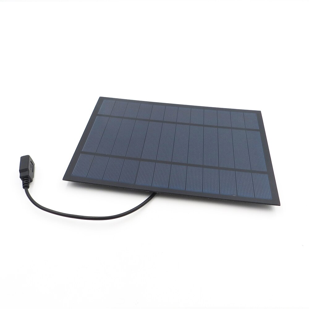 Solar Panel Charger 6V 6W Polycrystalline Solar Cell DIY Solar Charge Battery cable 30cm 5V USB output Solar Panel 6VDC