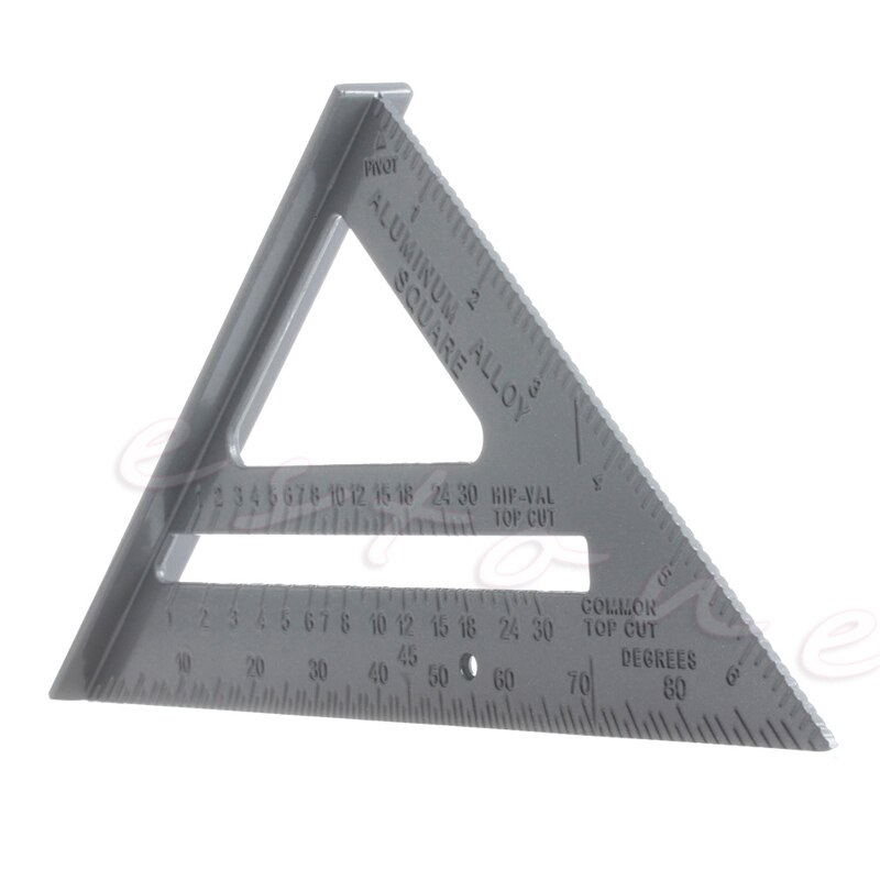 Aluminum Alloy Speed Square Use as Protractor 7" Miter Carpenter Framing Square