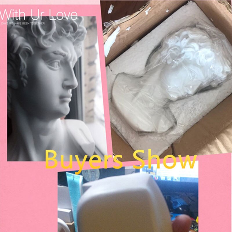 Mini David Statue Head Portraits Gypsum Statue Michelangelo Home Decoration Resin Art Craft Sketch Practice Room Decor sculpture