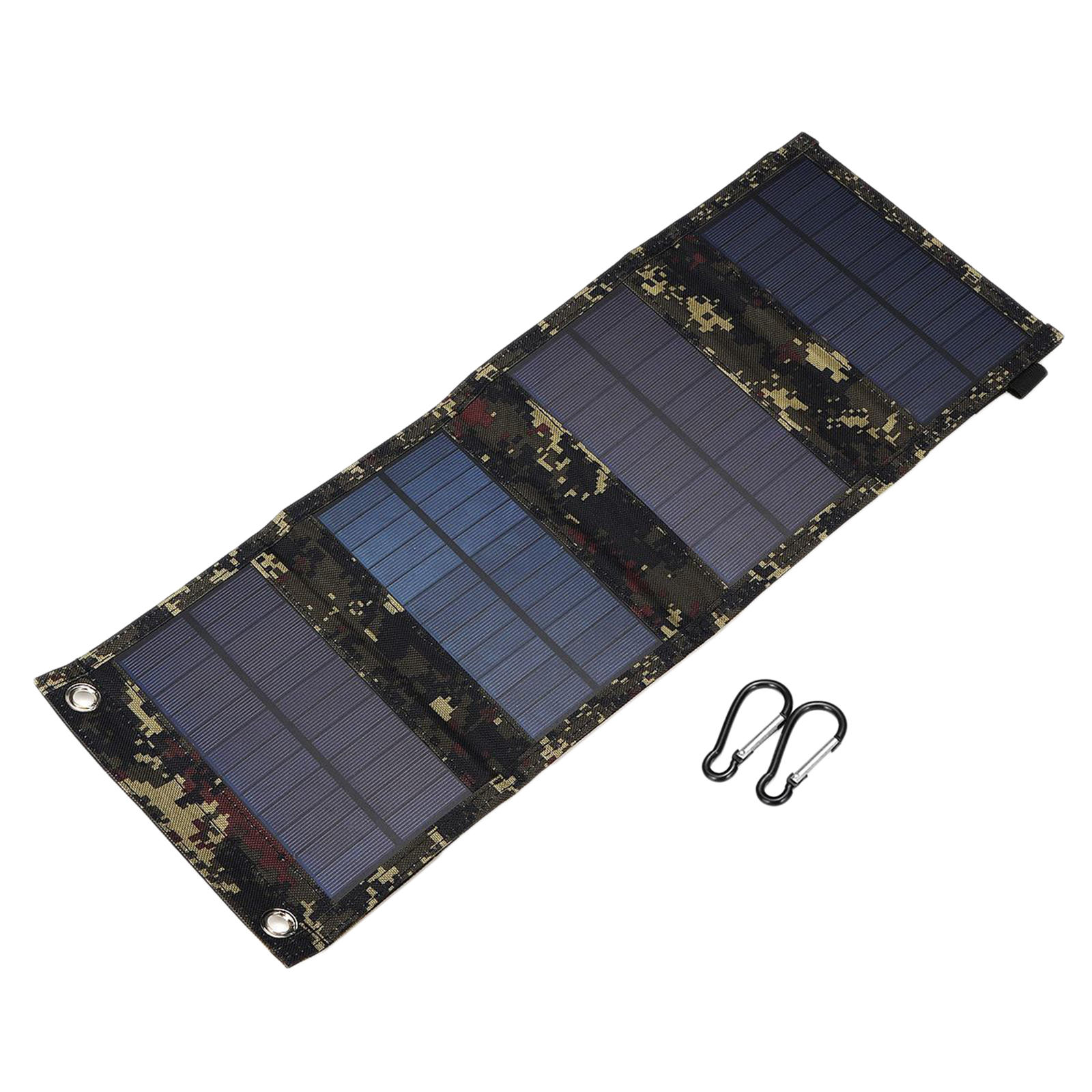 20W Solar Panel USB Portable Waterproof Monocrystalline Folding Solar Charger Power Bank for Smartphones Hiking RV Trip Outdoor