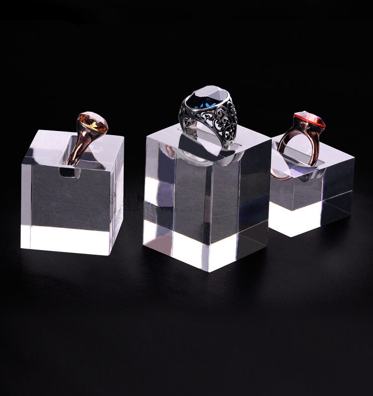 Clear Ring Display Holder Acrylic Jewelry Display Holder Ring Display Showcase Ring Display Rack: Default Title