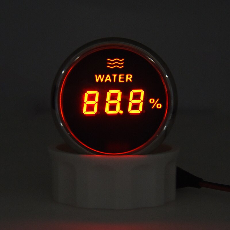 Digital Water Level Gauge +100-500mm Water level sensor 0-190 ohm Fit Boat Car Fuel Level Gauge Meter with Red Backlight 9-32V
