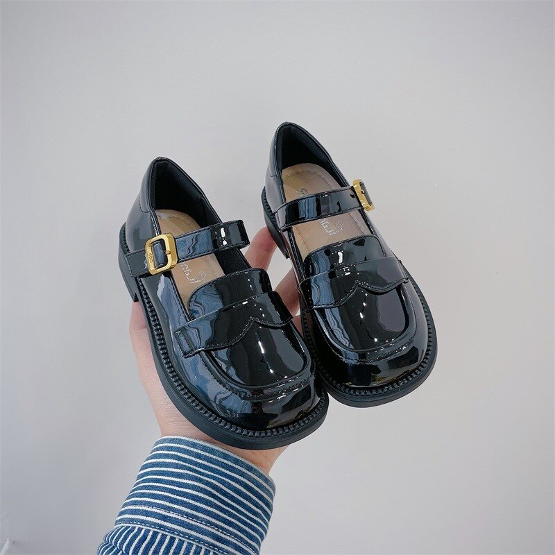 Girls Shoes 2022 Spring Baby Shoes Kids Party Princess Toddler School Shoes Children Flats Classic Soft Sole Platform