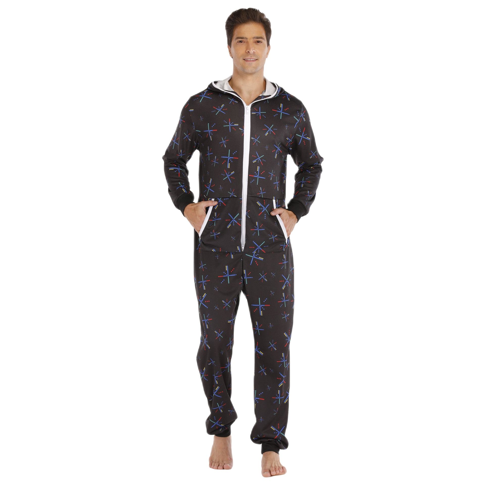 Adults Onesies Pyjamas Men One Piece Warm Soft Pajamas Sleepwear Onesies Sleepsuit Autumn