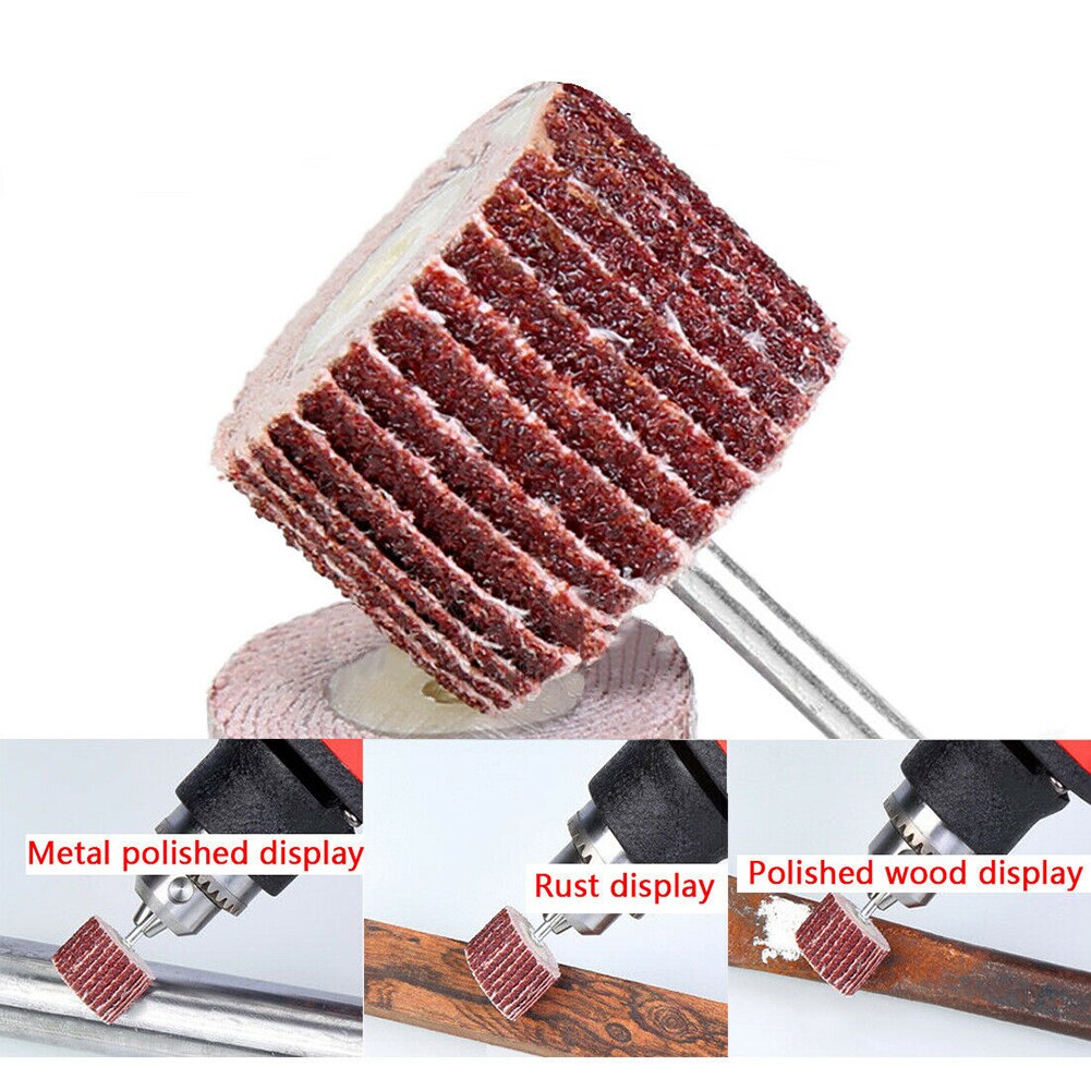 50PCS Sanding Sandpaper Flap Wheel Brush Rotary Die Grinder Drill Bit Set Flap Wheel Sandpaper Sanding Discs Hand Polishing Pads