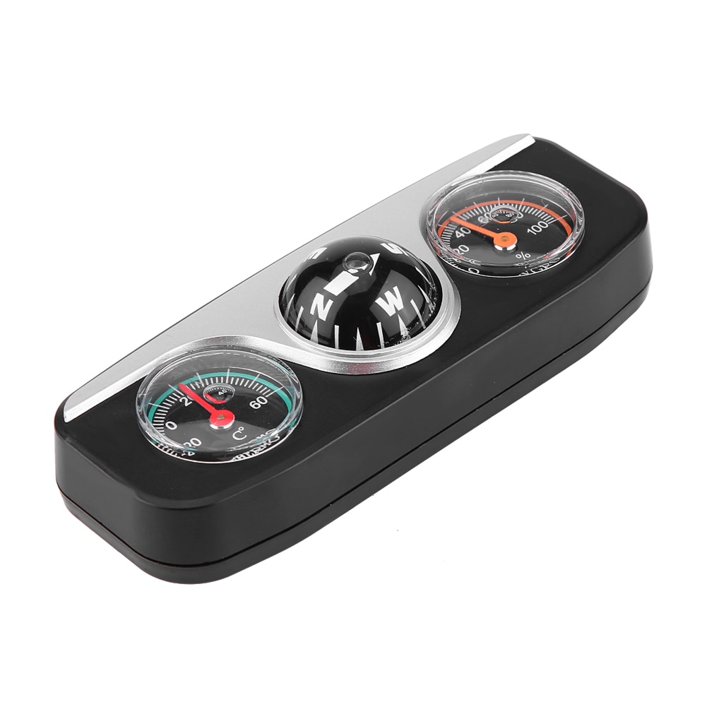 3 in 1 gids bal multifunctioneel kompas auto boot vrachtwagen dashboard kompas auto dashboard montage navigatie zwart thermometer hygrometer