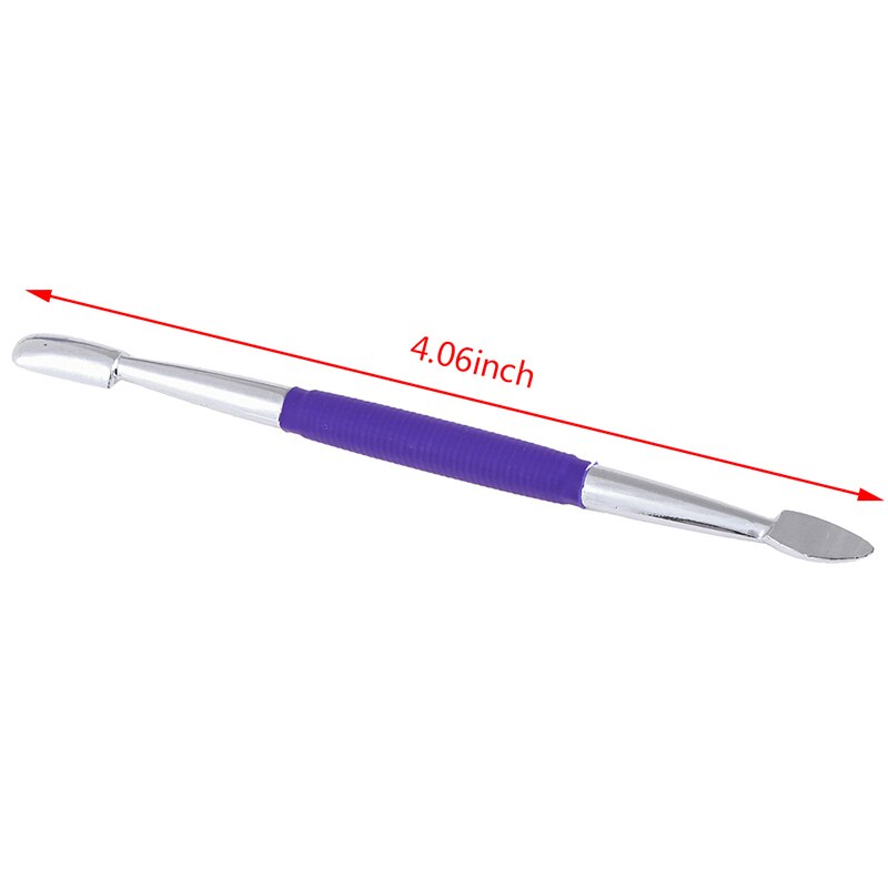 Cutículas de acero inoxidable de doble cara para uñas, cuchara de empuje, quitacutículas, quitacutículas, empujador para el cuidado de las uñas, piel muerta, 1 ud., herramientas de manicura