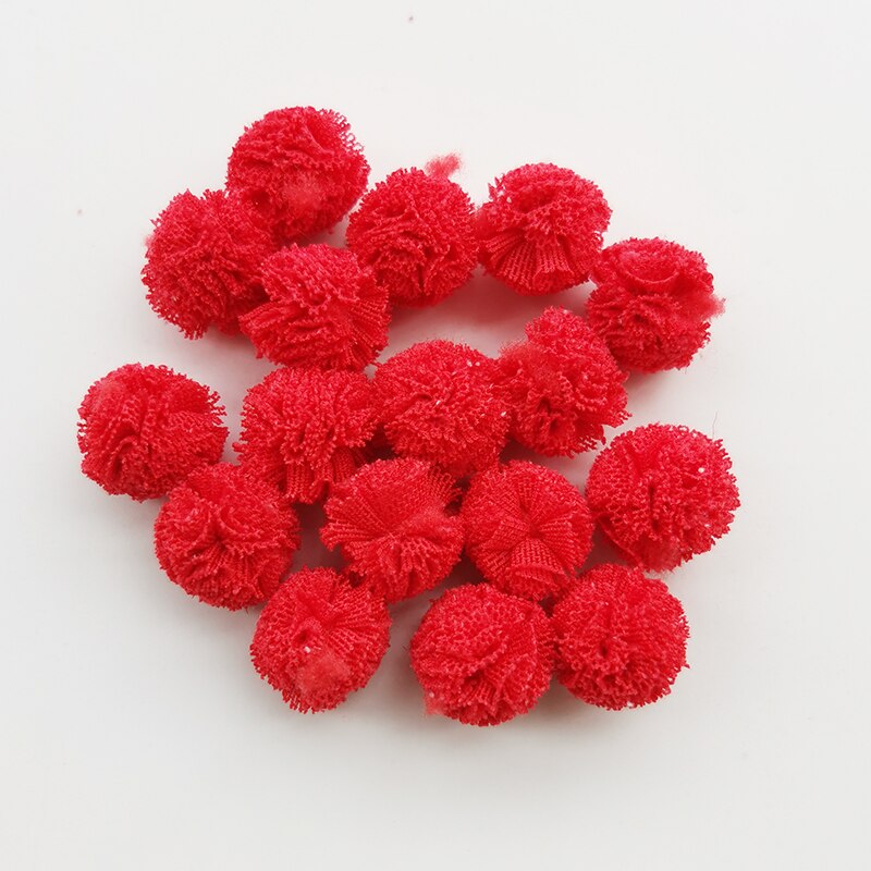 100 Stks/partij 15Mm 10 Kleuren Mesh Bloem Bal Voor Naaien Op Sjaal Schoenen Hoeden Bont Diy Ambachten Haar Clip accessoires: 2