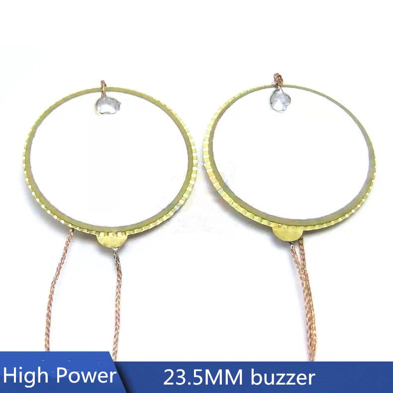 23.5mm piezoelétrico cerâmico duplo-sided buzzer ultra-sônico chifre alarme fole piezo cerâmica de alta potência: 23.5MM