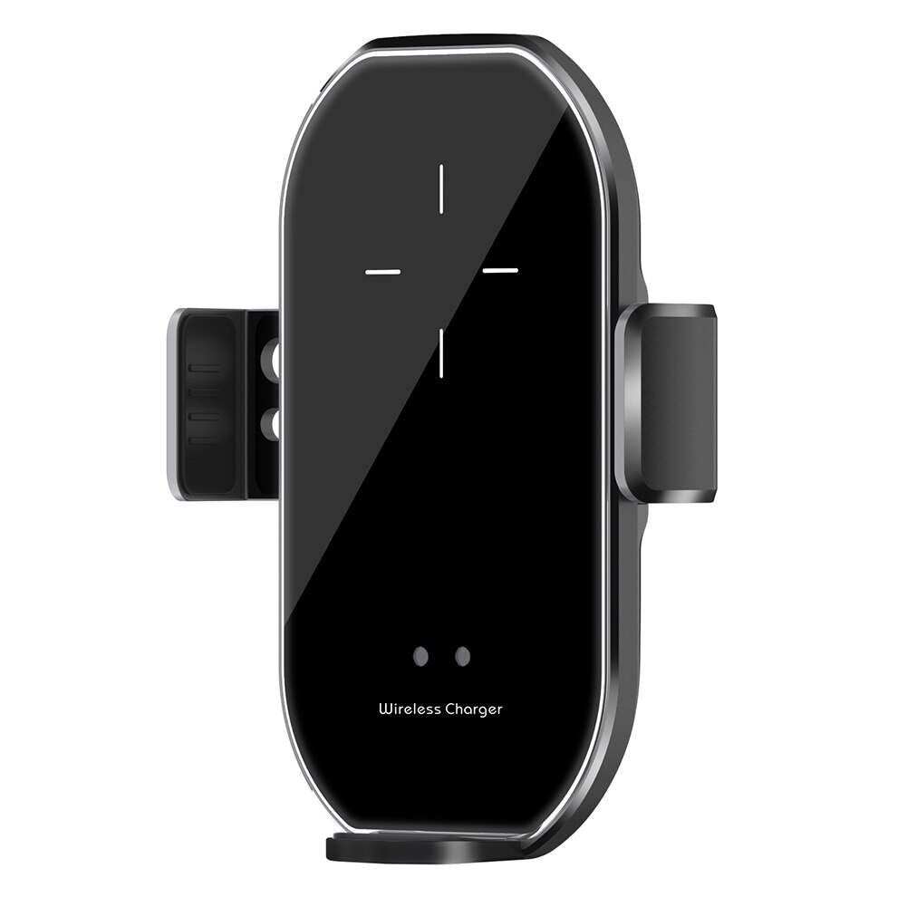 15w universele auto draadloze oplader telefoonhouder snellader 360 graden rotatie oplaadbeugel voor smartphones: Een zilveren