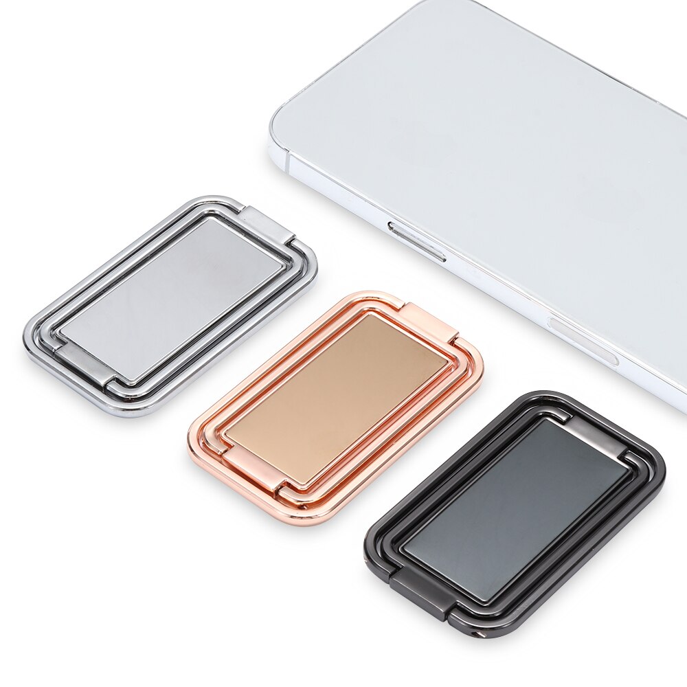 360 Rotation Phone Back Holder Ultra Thin Foldable Stand Multi Angle Ultra Thin Portable Adjustable Metal Finger Ring Kickstand