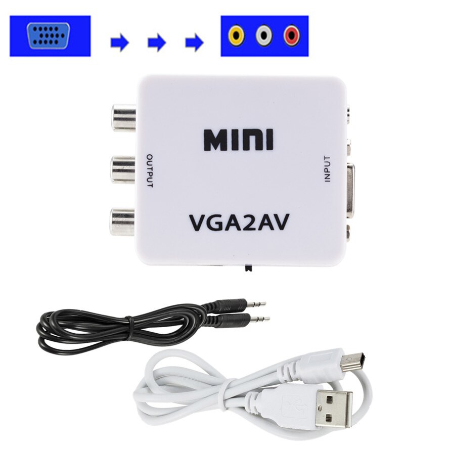Convertisseur VGA Vers BNC HD 1080P - Sortie Vidéo Surveillance | Câble USB Inclus